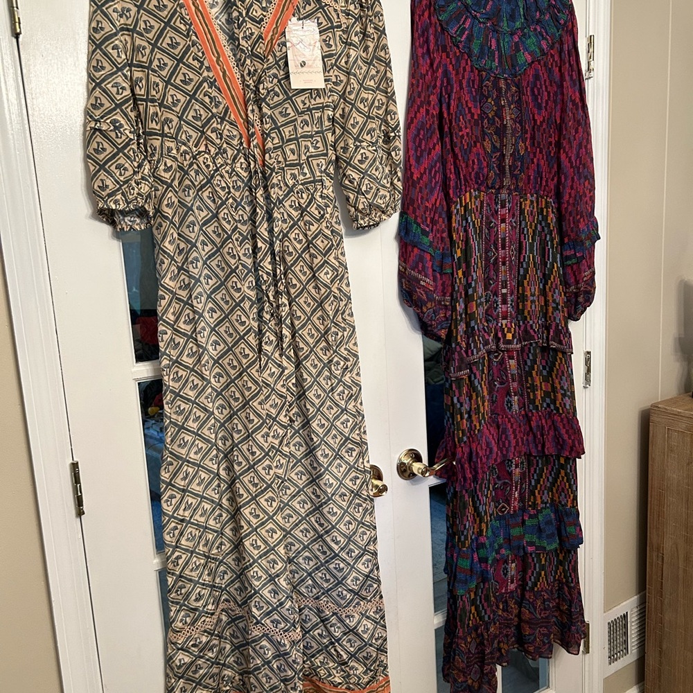 FARM Rio Geometric Pattern Jumpsuit - Green and Pink - Picture 5 of 10
